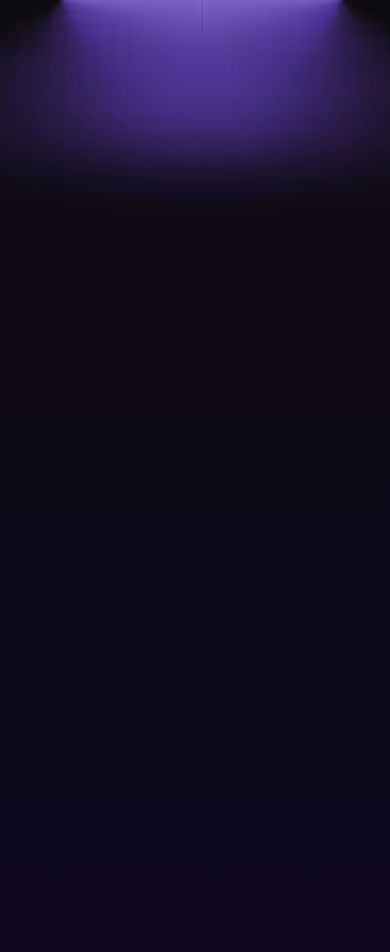 Vertical gradient from dark black at the bottom to bright purple light at the top center.