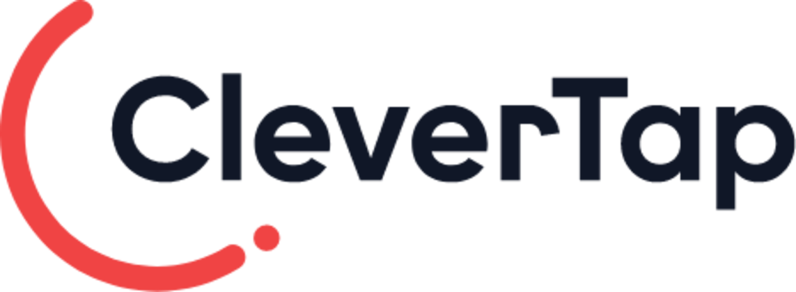 CleverTap logo with a red curved line and dot followed by the text CleverTap in dark blue.