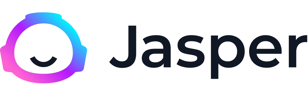 Jasper logo with a stylized smiling face inside a colorful gradient outline next to the word Jasper.
